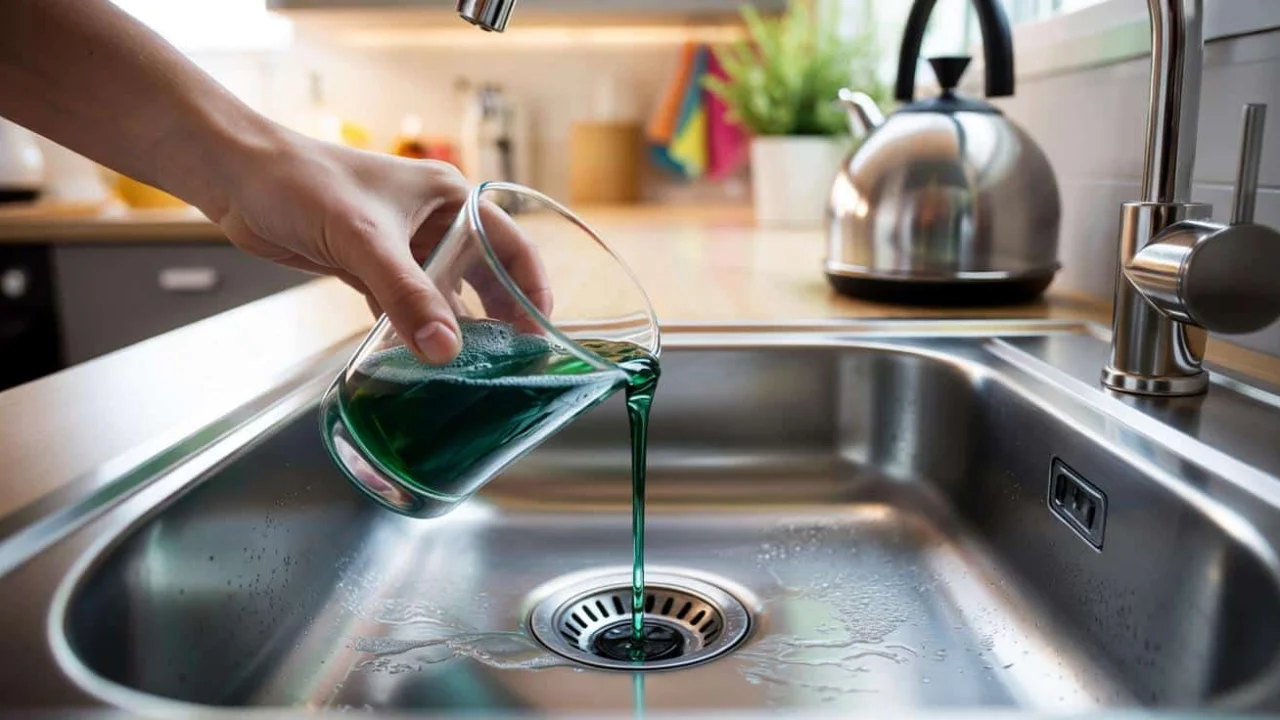 half-a-glass-of-this-mystery-liquid-cleans-drains