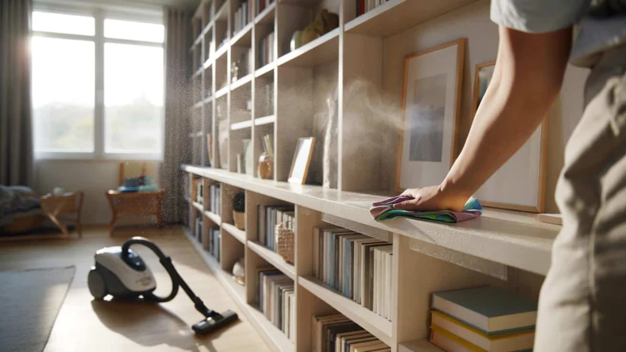 The weird reason dust control experts say your shelves collect grime faster than you think